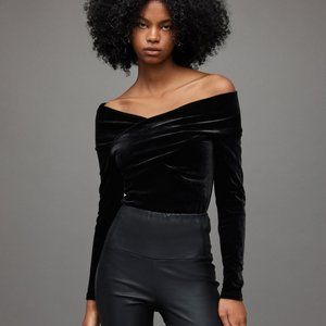 All Saints Delta Velvet Top